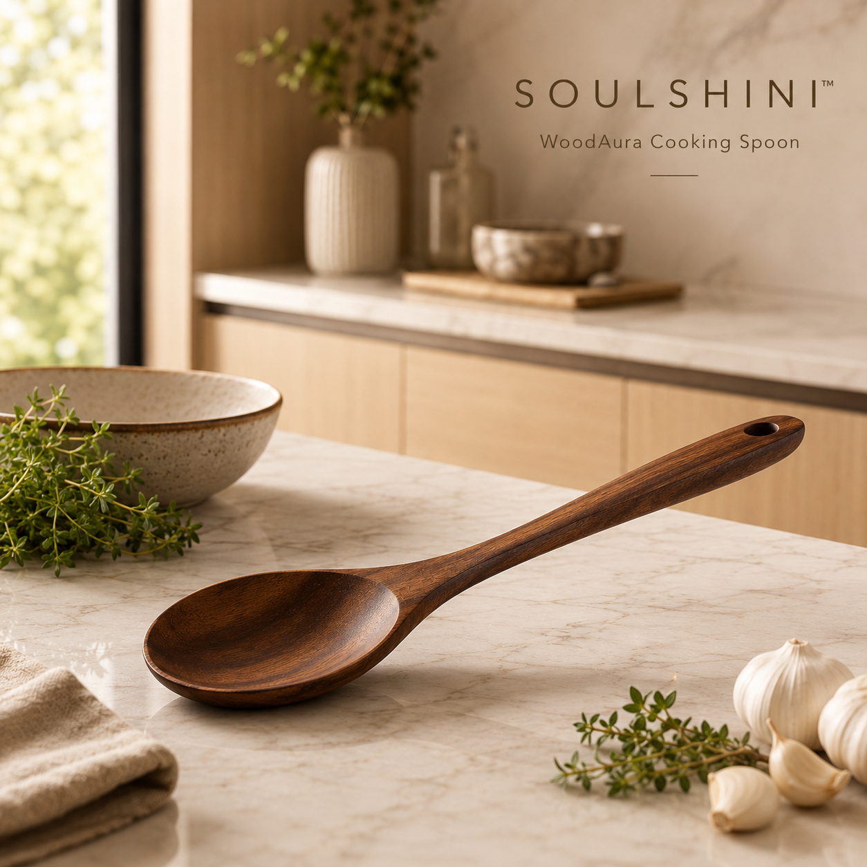 soulshini™ WoodAura Cooking Spoon